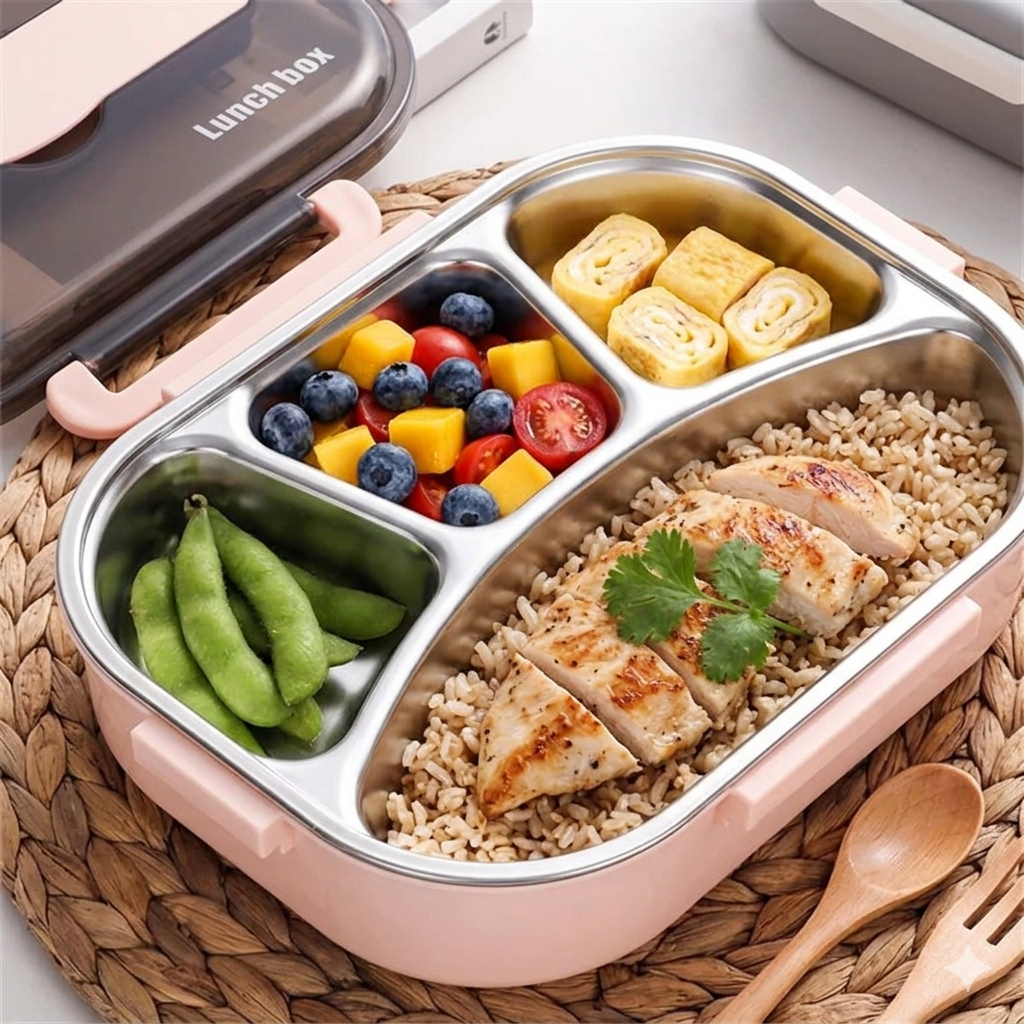 Lunch Box Termica Premium in Acciaio Inox 18/8 – Il Gusto di Mangiare Sano, Ovunque Tu Sia