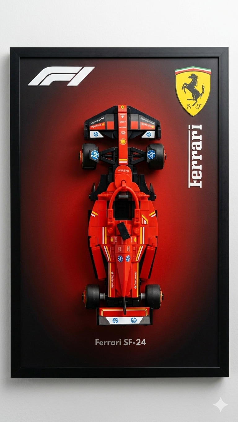 Domina la Pista: Quadro 3D Ferrari SF-24 – Formula 1 Edition (A3)