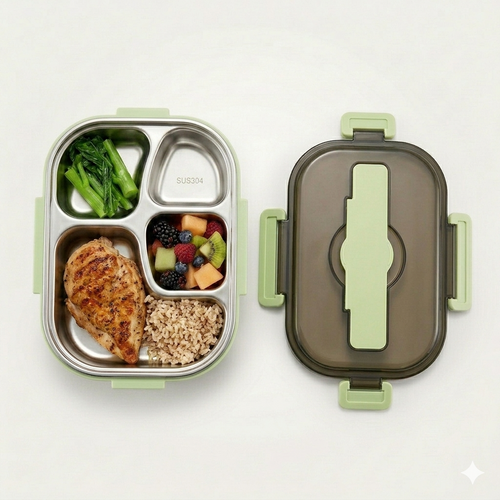 Lunch Box Termica Premium in Acciaio Inox 18/8 – Il Gusto di Mangiare Sano, Ovunque Tu Sia